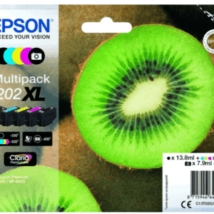 Epson 202XL Kiwi Ink B/C/M/Y/PB Multipack