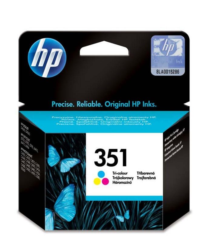 thumbnail image 2 of HP 350 Black & HP 351 Colour Genuine Ink Cartridges – 2-Pack, CB335E CB337E 2 of 2